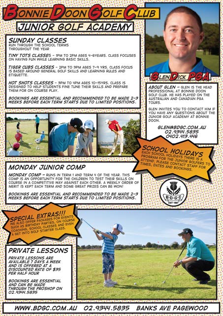 Junior Golf Lessons Sydney